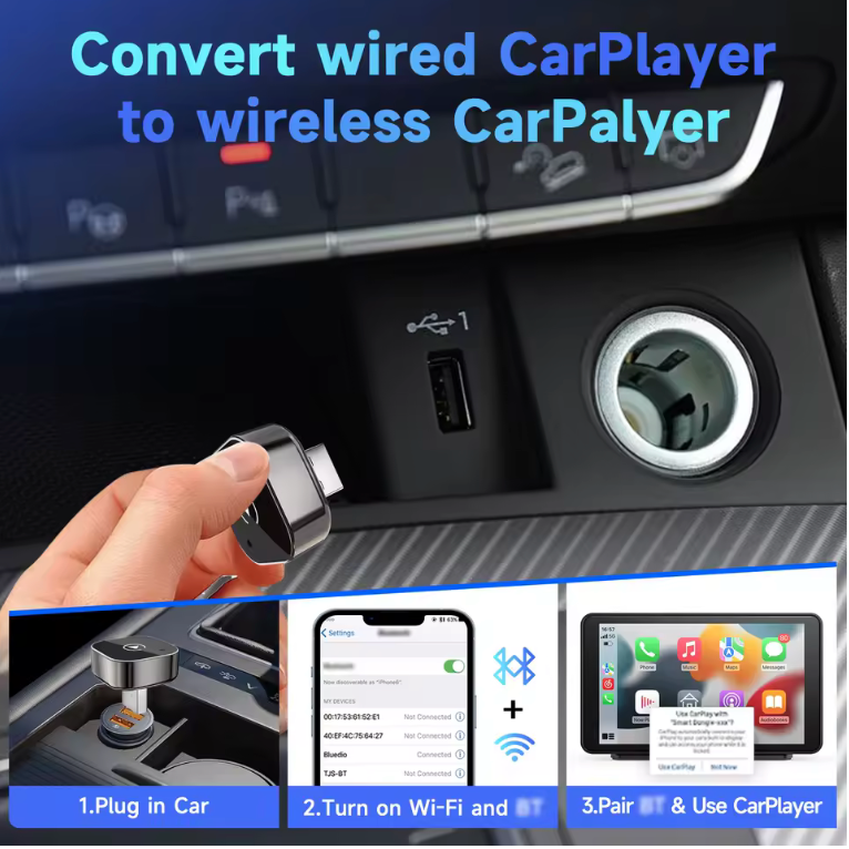 Wireless CarPlay Android Auto Smart Mini Box Plug And Play Universal