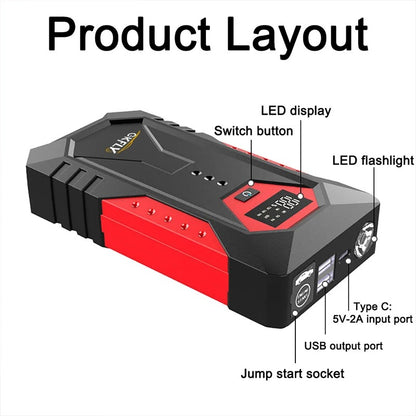 Portable Car Jump Starter Power Bank 3000A Car Battery